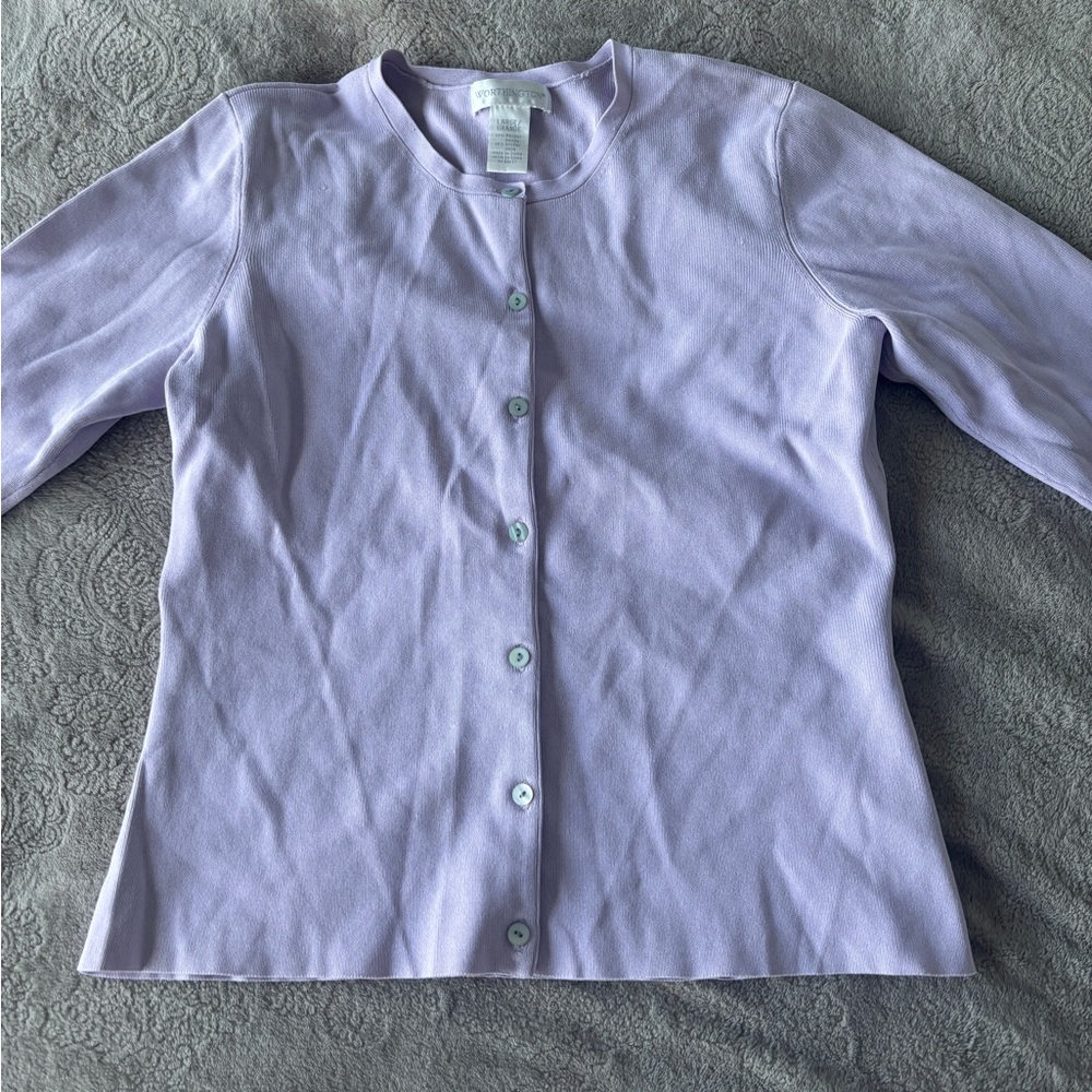 Women’s Lavender Button-Front Cardigan Top